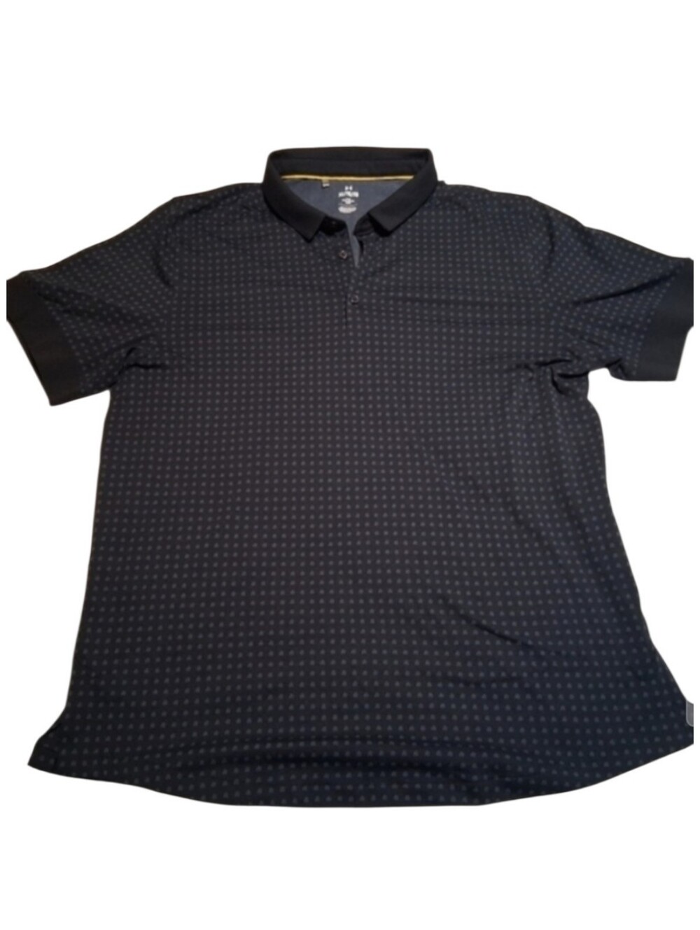 Under Armour Men's XL Fitted Golf Polo Blue Micro Dot Performance Shirt EUC